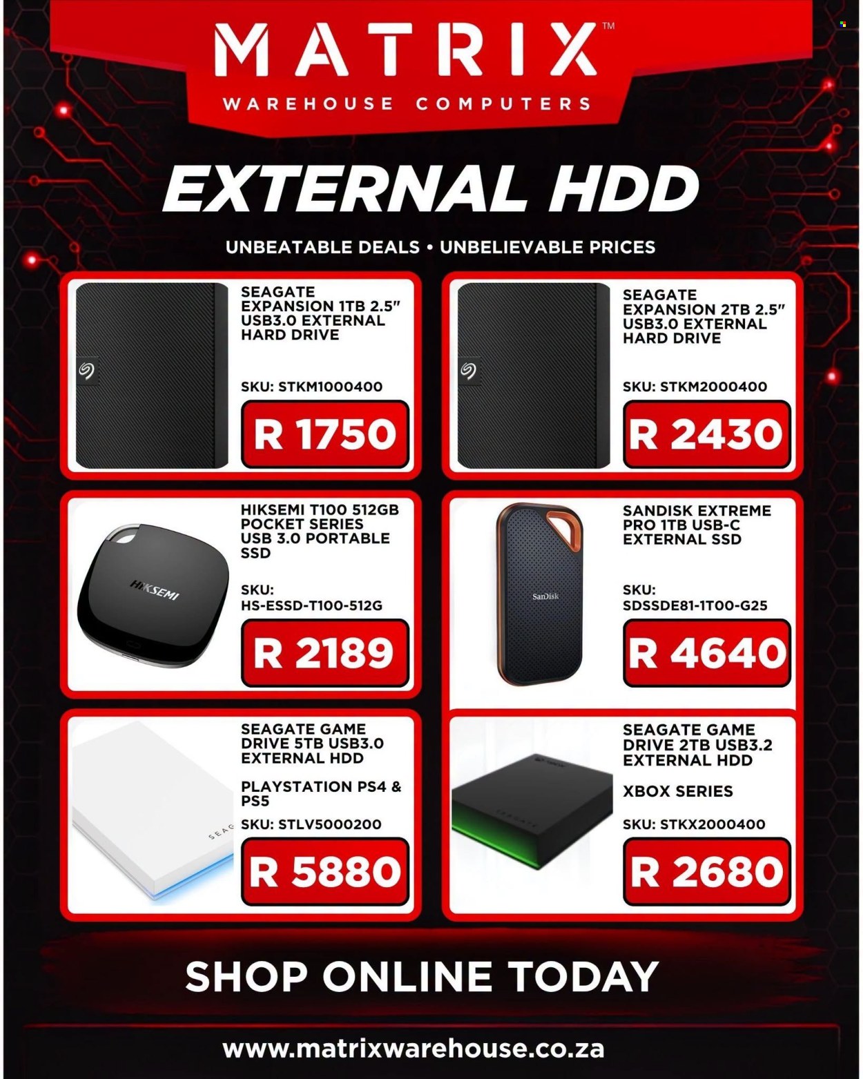 Matrix Warehouse specials. Page 3