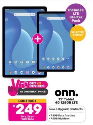 onn. 11" Tablet 4G 128GB LTE