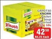 KNORR Packet Soup Assorted 50g 10s