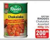 RHODES Chakalaka Assorted 400g 12s