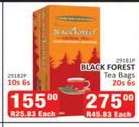 BLACK FOREST Tea Bags 10s 6s