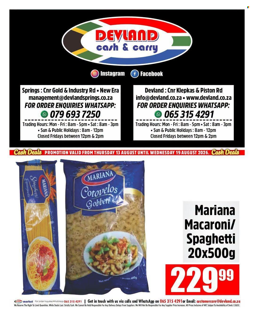 Devland specials - 13/08/2026 - 19/08/2026. Page 2