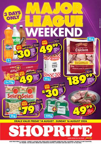 Shoprite catalogue  - 14/08/2026 - 16/08/2026.
