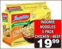 INDOMIE NOODLES 5 PACK CHICKEN / BEEF