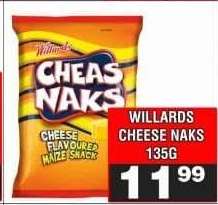 WILLARDS CHEESE NAKS 135G