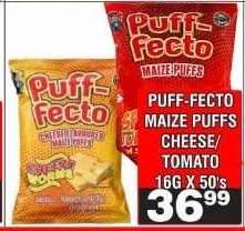 PUFF-FECTO MAIZE PUFFS CHEESE/TOMATO