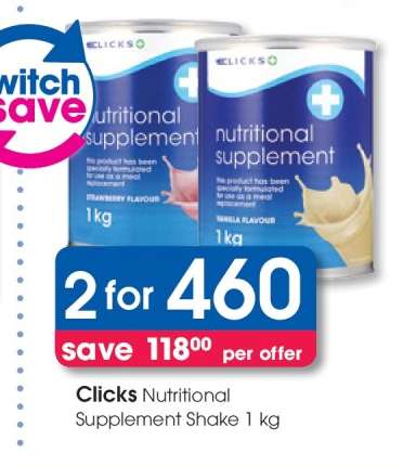 Clicks Nutritional Supplement Shake 1 kg