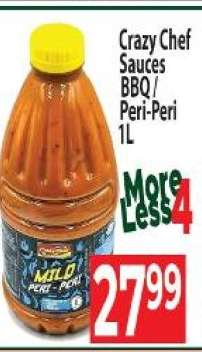 Crazy Chef Sauces BBQ / Peri-Peri 1L