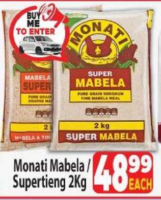Monati Mabela/Supertieng 2Kg