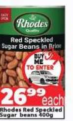 Rhodes Red Speckled Sugar Beans