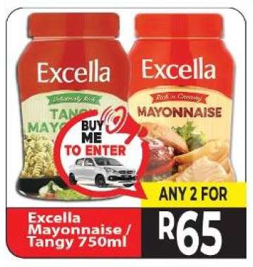 Excella Mayonnaise/Tangy 750ml
