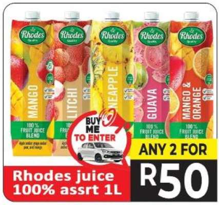 Rhodes juice 100% assrt 1L