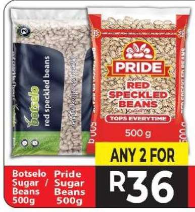 Botselo Sugar Beans 500g, Pride Sugar Beans 500g