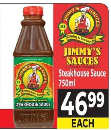 JIMMY'S SAUCES STEAKHOUSE SAUCE