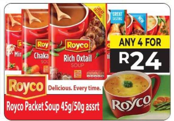 Royco Packet Soup 45g/50g assrt