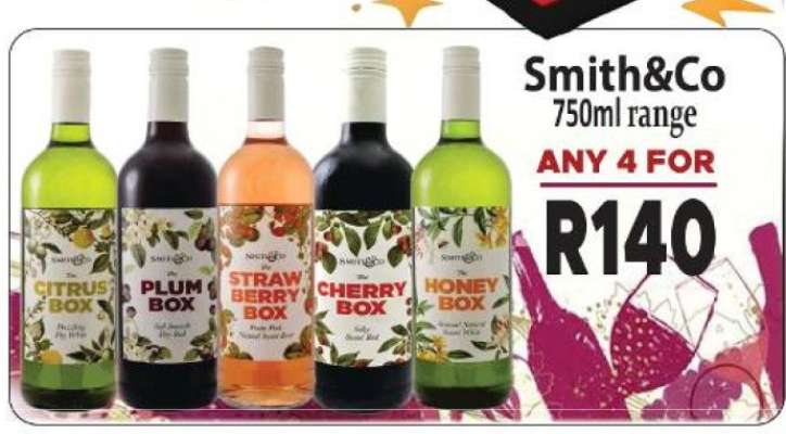 Smith&Co 750ml range
