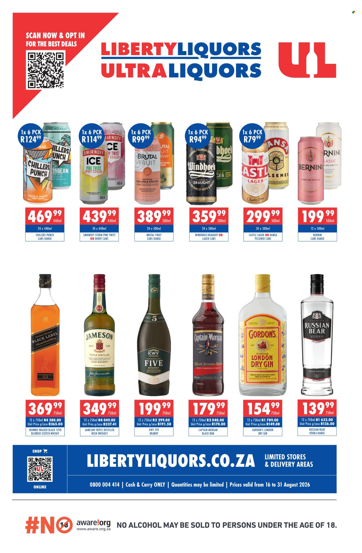 Liberty Liquors specials - 16/08/2026 - 31/08/2026. Page 1