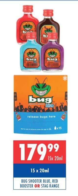 BUG SHOOTER BLUE, RED BOOSTER OR STAG RANGE