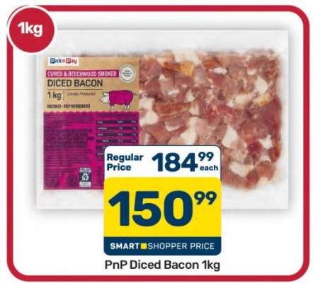 PnP Diced Bacon 1kg