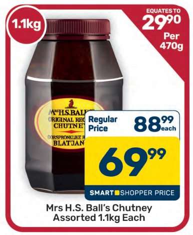 Mrs H.S. Ball's Chutney Assorted 1.1kg Each