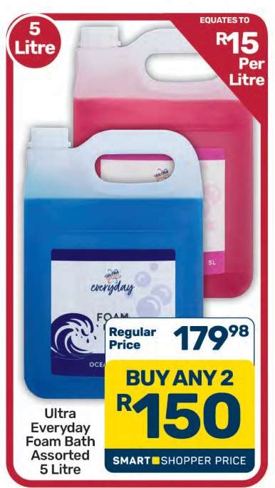 Ultra Everyday Foam Bath Assorted 5 Litre
