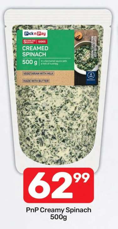 PnP Creamy Spinach 500g