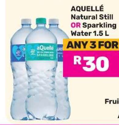 aQuellé Natural Still OR Sparkling Water 1.5 L