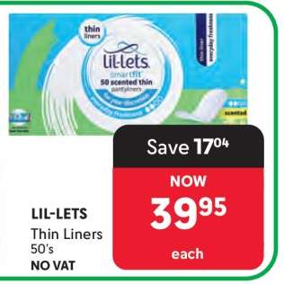 LIL-LETS Thin Liners 50's