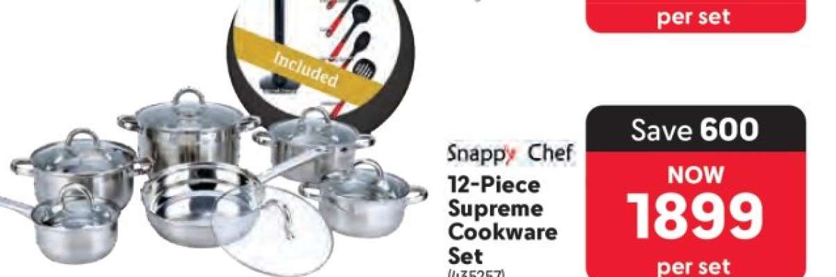 Snappy Chef 12-Piece Supreme Cookware Set