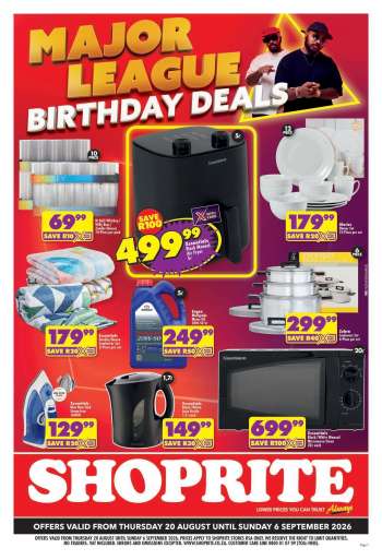 Shoprite catalogue  - 20/08/2026 - 06/09/2026.