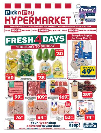 Pick n Pay Hypermarket catalogue  - 20/08/2026 - 23/08/2026.
