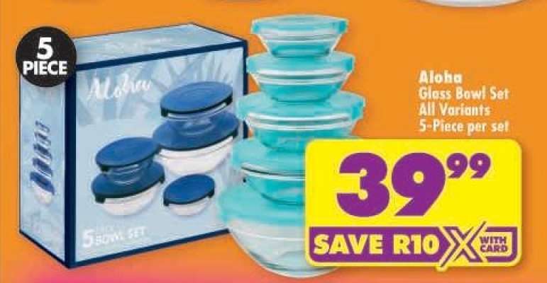 ALOHA GLASS BOWL SET