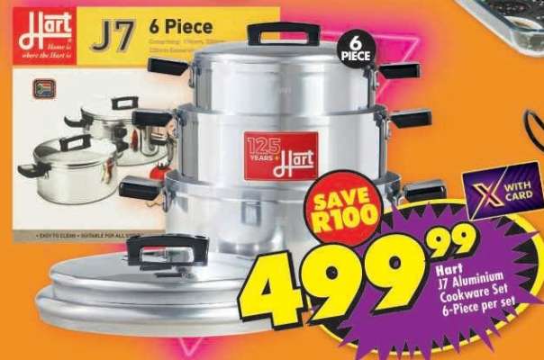 Hart J7 Aluminium Cookware Set 6-Piece per set