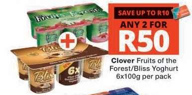 Clover Fruits of the Forest/Bliss Yoghurt