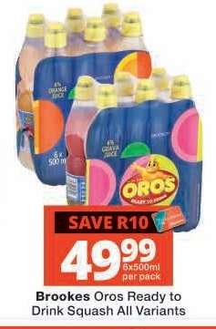 Brookes Oros Ready to Drink Squash All Variants