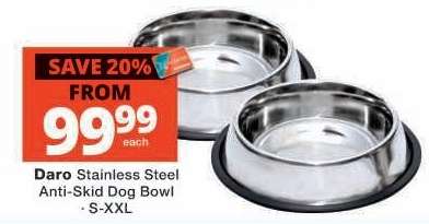 Daro Stainless Steel Anti-Skid Dog Bowl