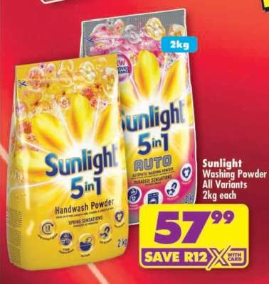 Sunlight Washing Powder All Variants 2kg each