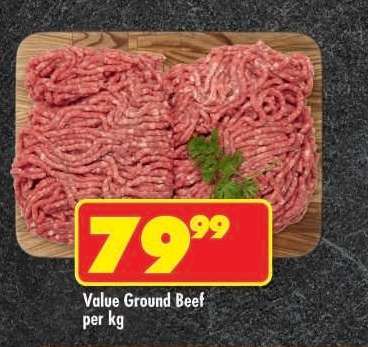 VALUE GROUND BEEF per kg