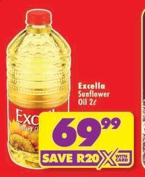 Excella Sunflower Oil-2L