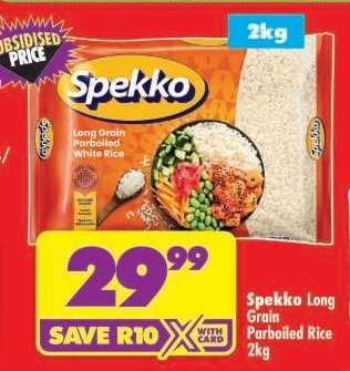 Spekko Long Grain Parboiled Rice-2Kg