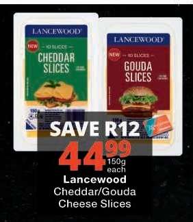 Lancewood Cheddar/Gouda Cheese Slices
