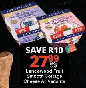 Lancewood Fruit Smooth Cottage Cheese All Variants
