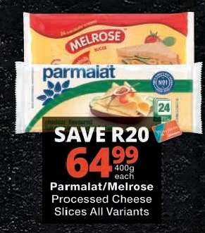 PARMALAT/MELROSE PROCESSED CHEESE SLICES