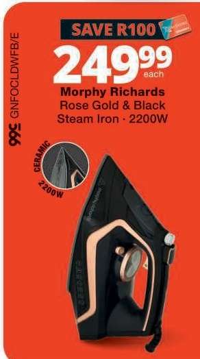 Morphy Richards Rose Gold & Black Steam Iron