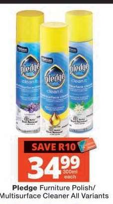 Pledge Furniture Polish/Multisurface Cleaner All Variants