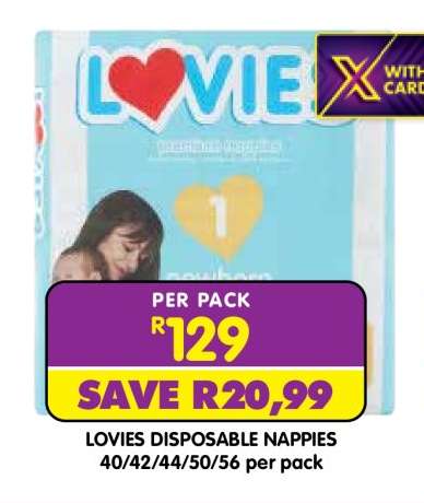 LOVIES DISPOSABLE NAPPIES