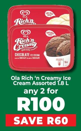 Ola Rich ‘n Creamy Ice Cream Assorted 1.8 L
