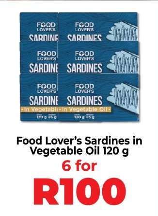 Food Lover’s Sardines in Vegetable Oil 120 g