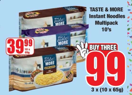 TASTE & MORE Instant Noodles Multipack 10's