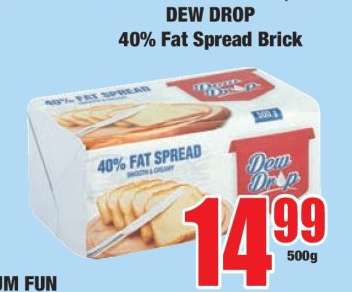 DEW DROP 40% Fat Spread Brick